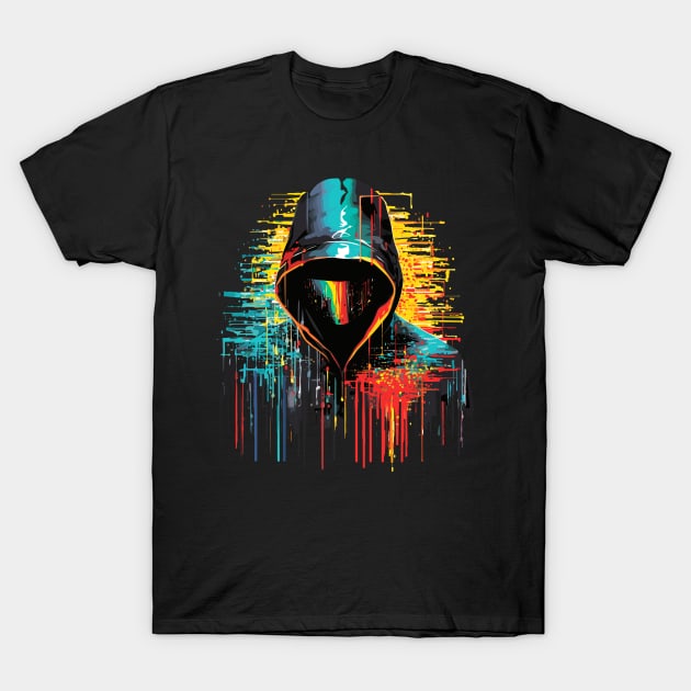 Hacker Game Urbain City Life Mistery Shadow Abstract T-Shirt by Cubebox